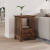 vidaXL Nattbord med skuff Brun 30 x 30 x 47 cm Massiv Reclaim Tre