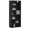 vidaXL Highboard svart 69,5x32,5x180 cm konstruert tre