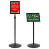 vidaXL Pedestal plakatstativ s&oslash;lv a4 PVC og st&aring;l