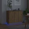 vidaXL LED sideboard Artisan Eik 90 x 32 x 75 cm Konstruert tre