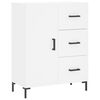 vidaXL Highboard hvit 69,5x34x180 cm konstruert tre