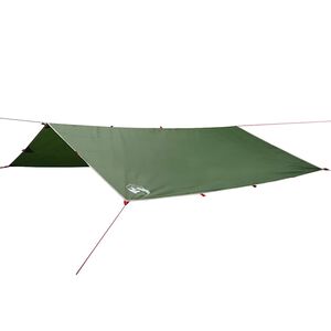 vidaXL Campingpresenning grønn 360x294 cm vanntett