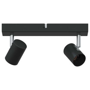 vidaXL Takspot med s&oslash;kelys Svart 26 x 6,5 x 11,5 cm Metall