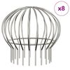 vidaXL Bladbeskyttelse til takrenner 8 pcs s&oslash;lv 160 mm Rustfritt St&aring;l