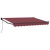 vidaXL Uttrekkbar markise Burgunder 3 x 2 m Polyester og Metall