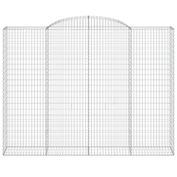 vidaXL Gabionkurver buede 3 stk 300x50x220/240 cm galvanisert jern