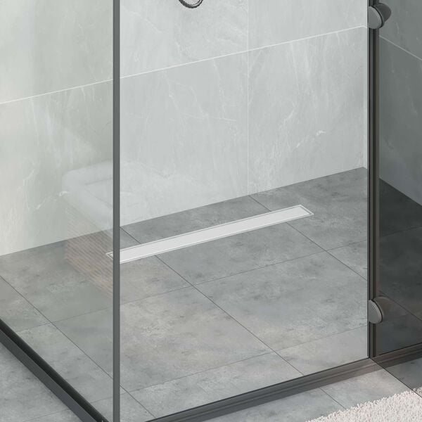 vidaXL Dusjdren 2-i-1 med 360&deg; Siphon s&oslash;lv 60 cm Rustfritt St&aring;l 304