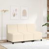 vidaXL | Modul Sofa Enhet Armfri | Krem 55 x 74 x 82 cm Kordfl&oslash;yel
