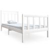 vidaXL Sengeramme hvit heltre 100x200 cm