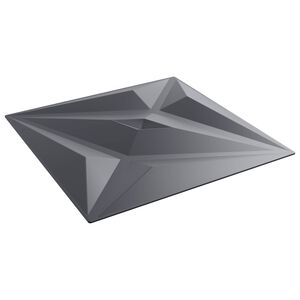 vidaXL Veggpaneler 12 stk. 50 x 50 cm Star Gr&aring; XPS Skum
