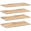 vidaXL Flytende hyller 4 stk 80x40x2 cm ubehandlet heltre akasie