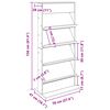 vidaXL Magasinreol Gammelt tre 70 x 41 x 156 cm Konstruert tre