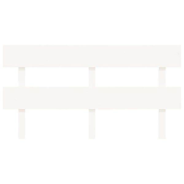 vidaXL Sengegavl hvit 164x3x81 cm heltre furu