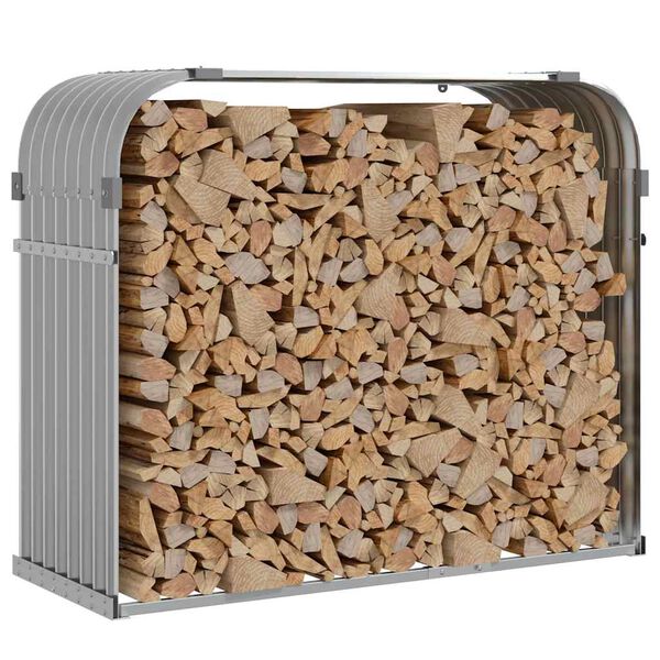 vidaXL Vedholder lysegrå 120x45x100 cm galvanisert stål