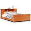 vidaXL Sengeramme uten madrass voksbrun 140x190 cm heltre furu