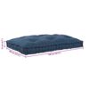vidaXL Sofa pute Indigo 120 x 80 x 12 cm stoff