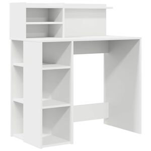 vidaXL Skrivebord Hvit Konstruert tre 90 x 48 x 101,5 cm