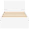 vidaXL Sengeramme med hodegavl og LED-lys hvit 90x190 cm