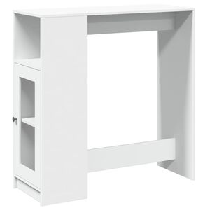 vidaXL Barbord med stativer hvit 101x40x103,5 cm konstruert tre