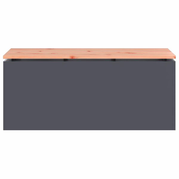 vidaXL Hagebenk Antrasitt 100 x 40 x 43 cm St&aring;l