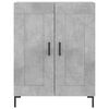 vidaXL Highboard betonggrå 69,5x34x180 cm konstruert tre