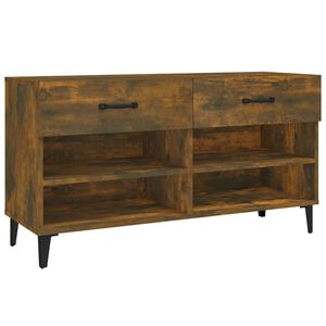vidaXL Skoskap r&oslash;kt eik 102x35x55 cm konstruert tre