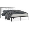 vidaXL Sengeramme i metall med hodegavl svart 140x190 cm