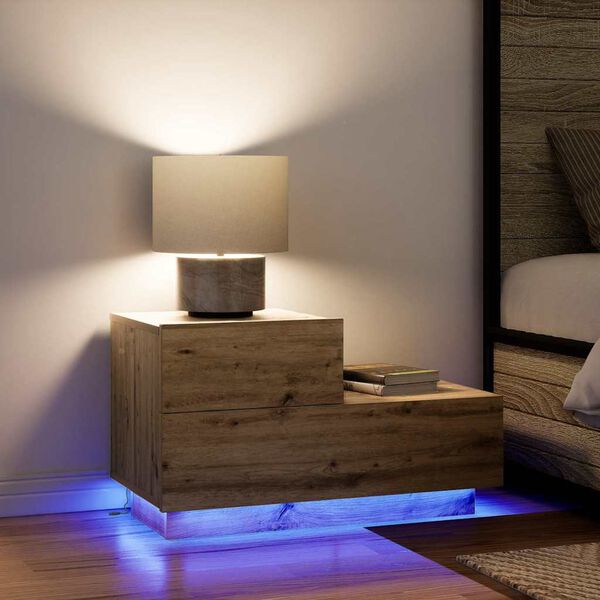 vidaXL Nattbordskap Artisan Eik 70 x 36 x 40,5 cm Konstruert tre