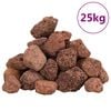 vidaXL Lavasteiner 25 kg r&oslash;d 3-5 cm