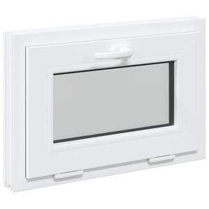 vidaXL Kj&oslash;levindu RISOR 60 x 40 cm PVC og glass Hvit