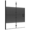 vidaXL Leddet dusjd&oslash;r ESG 120x140 cm svart
