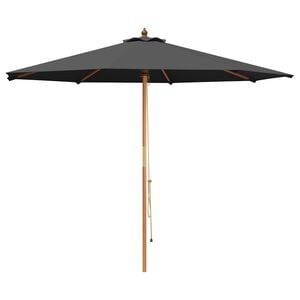vidaXL Hageparasol &Oslash; 300 x 248 cm Solid Eucalyptus Tre Antrasitt