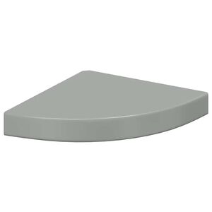 vidaXL Flytende vegghylle h&oslash;yglans gr&aring; 25x25x3,8 cm MDF
