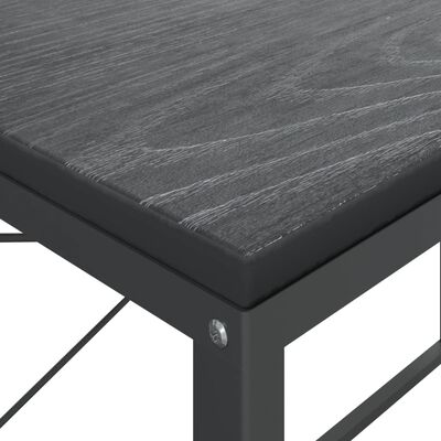 vidaXL Databord svart 110x60x70 cm sponplate