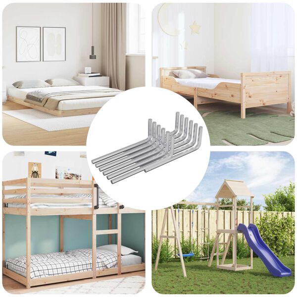 vidaXL Unbrakon&oslash;kkel 12 pcs s&oslash;lv 32 x 86 mm St&aring;l