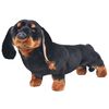 vidaXL St&aring;ende lekehund dachshund plysj svart XXL