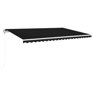 vidaXL Automatisk uttrekkbar markise 500x350 cm antrasitt