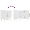 vidaXL Nattbord 2 stk hvit 40x40x50 cm konstruert tre
