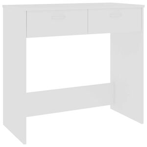 vidaXL Skrivebord hvit 80x40x75 cm konstruert tre