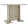 vidaXL Spisebord sonoma eik 110x60x75 cm konstruert tre