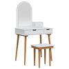 vidaXL Sminkebordsett FAUSKE 4 stk. Hvit 76 x 50 x 143 cm