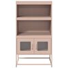 vidaXL Highboard rosa 68x39x123 cm stål