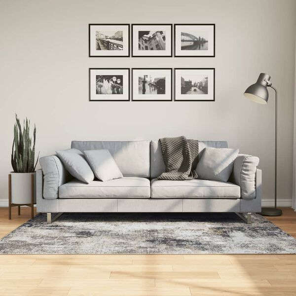 vidaXL Teppe vaskbart flerfarget 120x180 cm sklisikkert