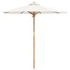 vidaXL Hageparasol &Oslash; 217 x 230 cm Bambus Rund Kremhvit