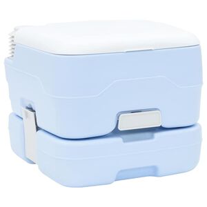 vidaXL Camping toalett Lys bl&aring; og hvit 41,5 x 36,5 x 30 cm Polyethylen