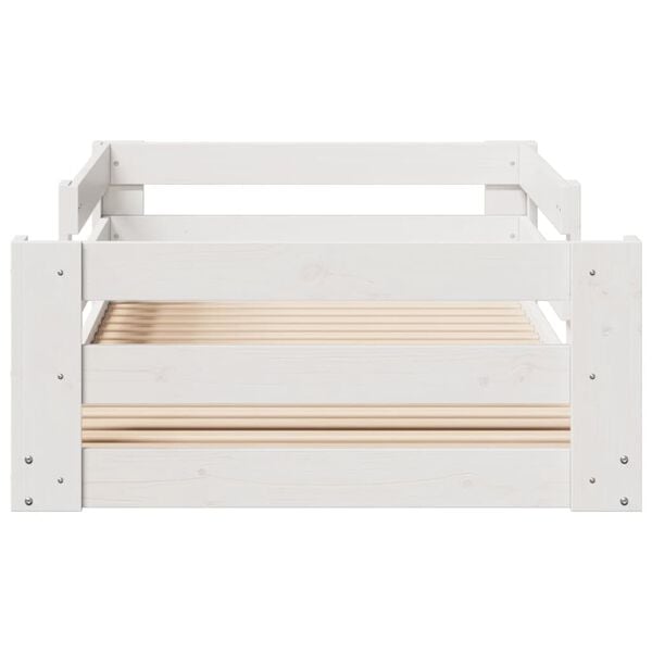 vidaXL Sengeramme uten madrass hvit 80x160 cm heltre furu