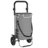 vidaXL Handlevogn Gr&aring; 36,5 x 46,5 x 100,5 cm Oxford-stoff