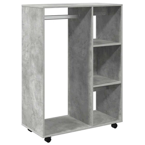 vidaXL Garderobe betonggr&aring; 80x40x110 cm konstruert tre