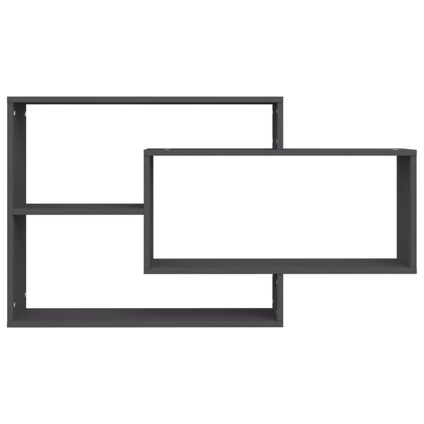 vidaXL Vegghyller gr&aring; 104x20x58,5 cm sponplate