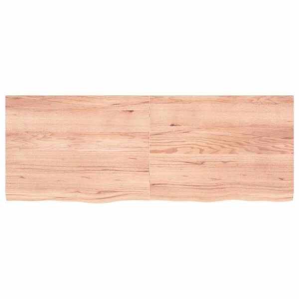 vidaXL Benkeplate til bad lysebrun 160x60x(2-4) cm behandlet heltre